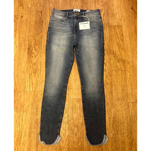 Frame Denim Le High Skinny Petal Hem Jeans in Hamerton Size 32 - Picture 2 of 12